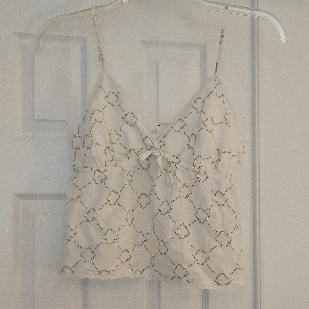 Cotton On Off White Camisole with Pattern